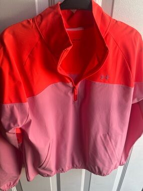Under Armour Pink and Coral Half-Zip Pullover Jacket